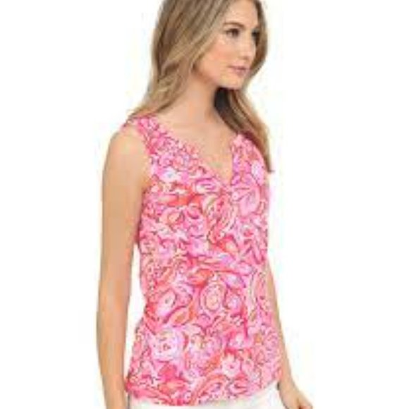 Lilly Pulitzer Essie Top - Mango Salsa - EUC - XS - Picture 3 of 4